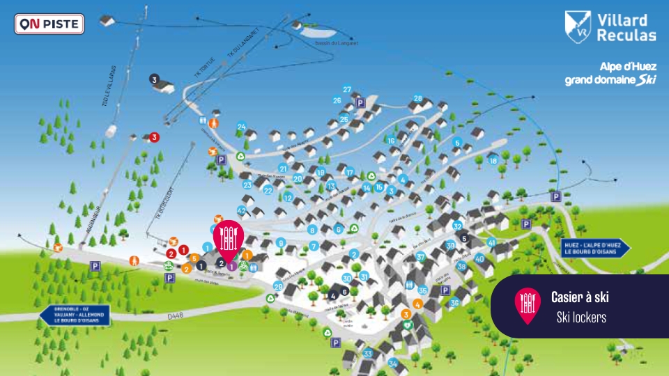 plan casier à ski villard reculas